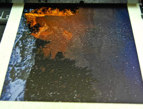 Textured stone coated metal printing